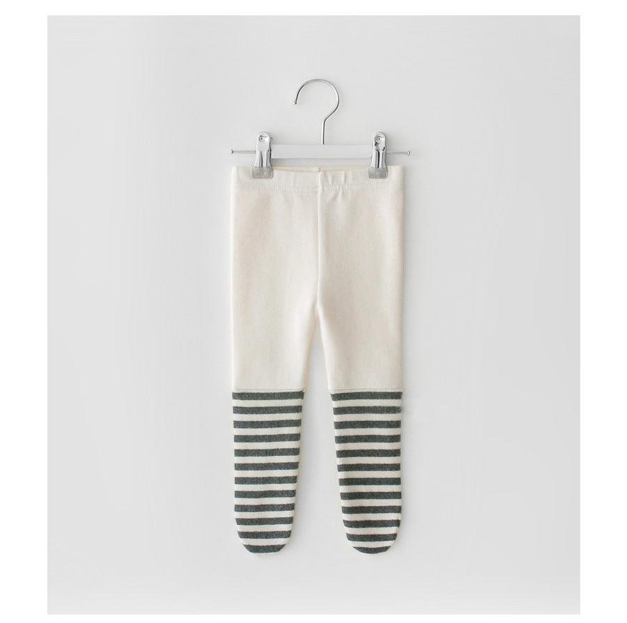 Stitched striped tights - Almoni Express