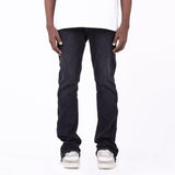 Straight Tube Raw Edge Side Zipper Design Jeans - AL MONI EXPRESS