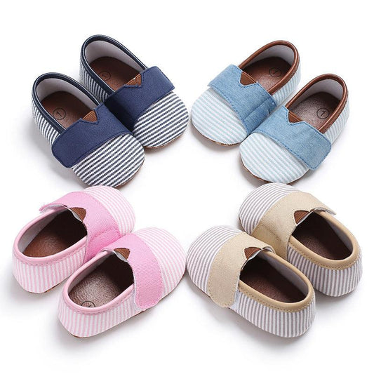 Striped Baby Shoes Baby Shoes Soft Sole Toddler Shoes - Almoni Express