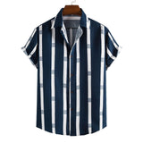 Striped Loose Plus Size Casual Men's Shirt - AL MONI EXPRESS