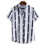 Striped Loose Plus Size Casual Men's Shirt - AL MONI EXPRESS