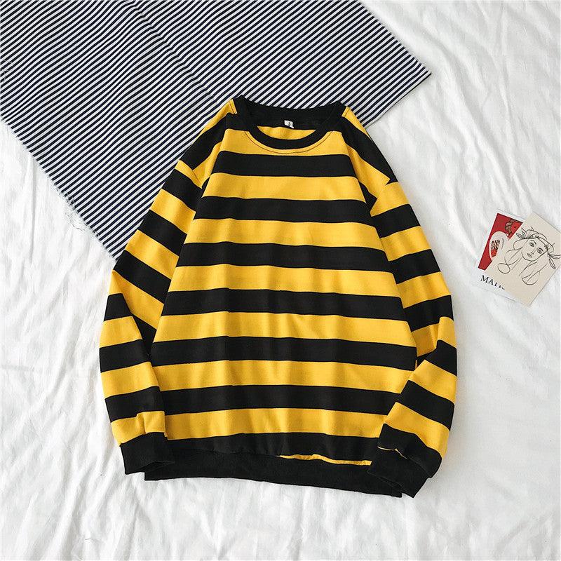 Striped Trendy Sweater Men's Hip Hop - AL MONI EXPRESS