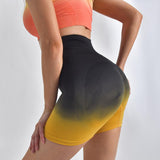 Striped Yoga Shorts High Waist Hip-lifting Tight Pants For Women Running Fitness Sports Leggings - AL MONI EXPRESS