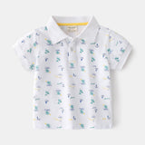 Summer Boys' Cotton Short-sleeved Polo Shirt - Almoni Express