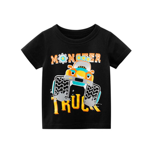 Summer Boys' Fashion Children's Short Sleeve T-Shirt - Almoni Express