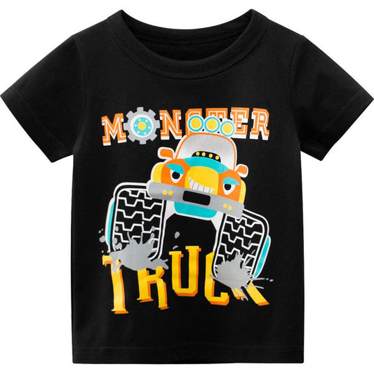 Summer Boys' Fashion Children's Short Sleeve T-Shirt - Almoni Express