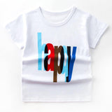 Summer Children's Short-Sleeved Boy T-Shirt Cotton Bottoming Top - Almoni Express