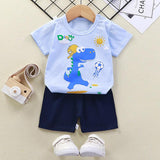 Summer Children's Short-sleeved Shorts Suit T-shirt Boys And Girls Baby Little Children's Clothing New - Almoni Express