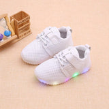 summer children single shoes LED lights boys boys - Almoni Express