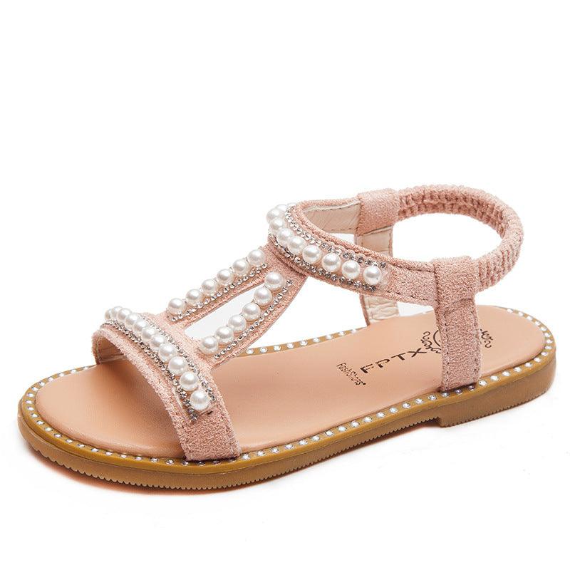 Summer Girls Pearl Toe Princess Sandals - Almoni Express