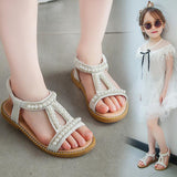 Summer Girls Pearl Toe Princess Sandals - Almoni Express