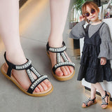 Summer Girls Pearl Toe Princess Sandals - Almoni Express