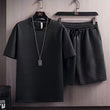 Summer Half Sleeves T-shirt Shorts New Two-piece Suit Casual Simple Men's Clothing - AL MONI EXPRESS