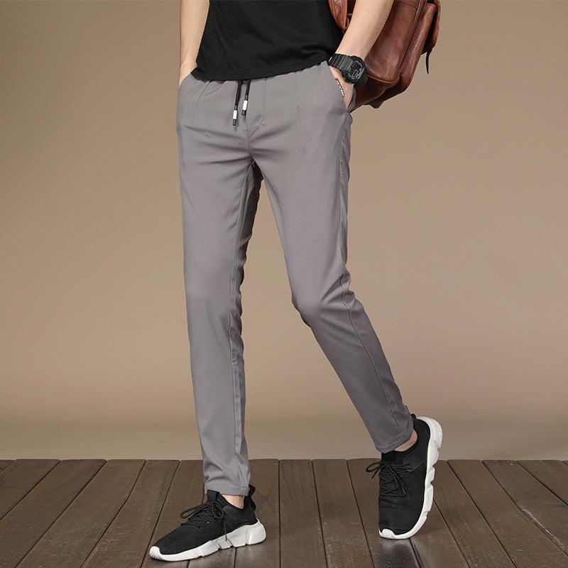 Summer New Ice Silk Casual Pants Men - Almoni Express