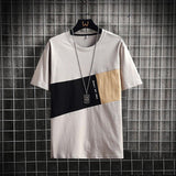 Summer Stitching Short-Sleeved T-Shirt Men's New Trend Casual T-Shirt - AL MONI EXPRESS