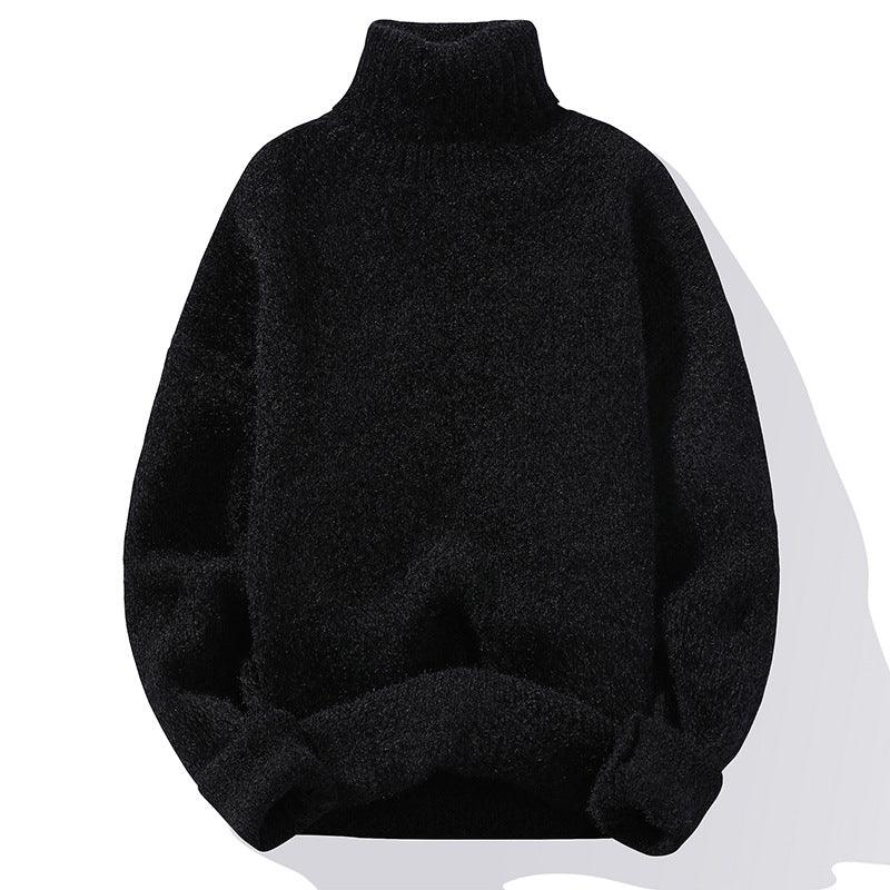 Sweater Soft Sweater Men's Slim-fit Thickened Pullover Bottoming Shirt - Almoni Express