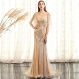 Temperament High-end Bride Fishtail Evening Dress Woman - Almoni Express