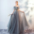 The Host's Annual Meeting Banquet Dress Skirt Fairy Air Shoulder Long Dress Female - Almoni Express