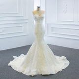 The Wedding Dress Wears Two Fishtail Tail Tube Tops, The Temperament Is Thin And Dreamy - Almoni Express