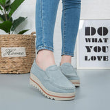 Thick-soled Flat Shoes Anti-slip Suede Height Increasing Shoes For Women - AL MONI EXPRESS