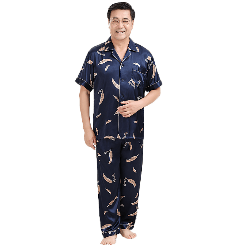 Thin ice silk pajamas - Almoni Express