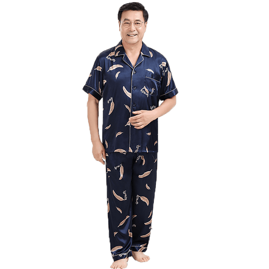 Thin ice silk pajamas - Almoni Express