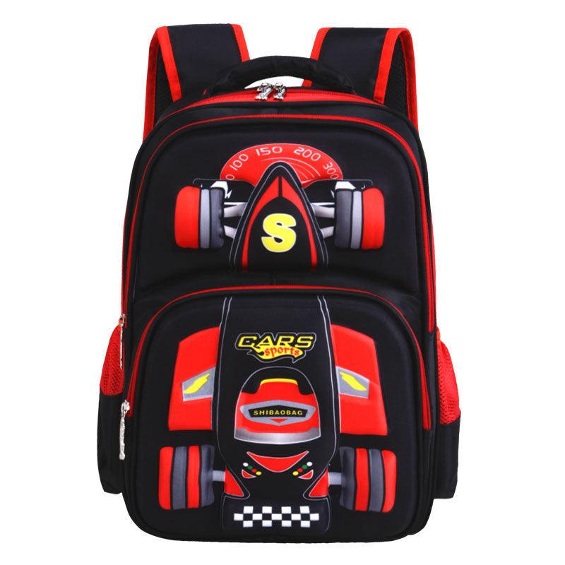 Three Dimensional Car Boys Primary School Trolley School Bag - Almoni Express