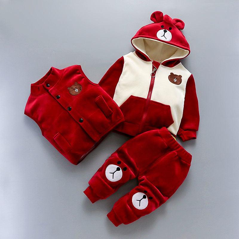 Three-piece Set Of Baby Clothes For Children And Children - Almoni Express