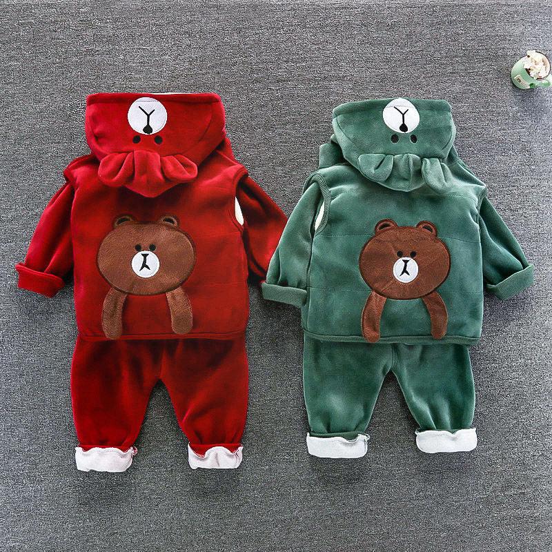 Three-piece Set Of Baby Clothes For Children And Children - Almoni Express