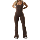 Tight Yoga Bodysuit Casual Hollow Seamless Womens Clothing - AL MONI EXPRESS