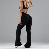 Tight Yoga Bodysuit Casual Hollow Seamless Womens Clothing - AL MONI EXPRESS