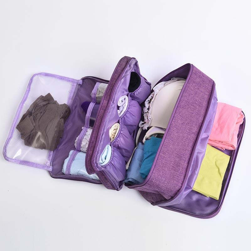 Travel Makeup Bags Women Multi-function 3-shelf Underwear Storage Bag - AL MONI EXPRESS