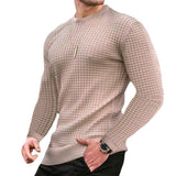 Trend Crew-neck Pullover Loose Knitted Long-sleeved Cotton Top - AL MONI EXPRESS