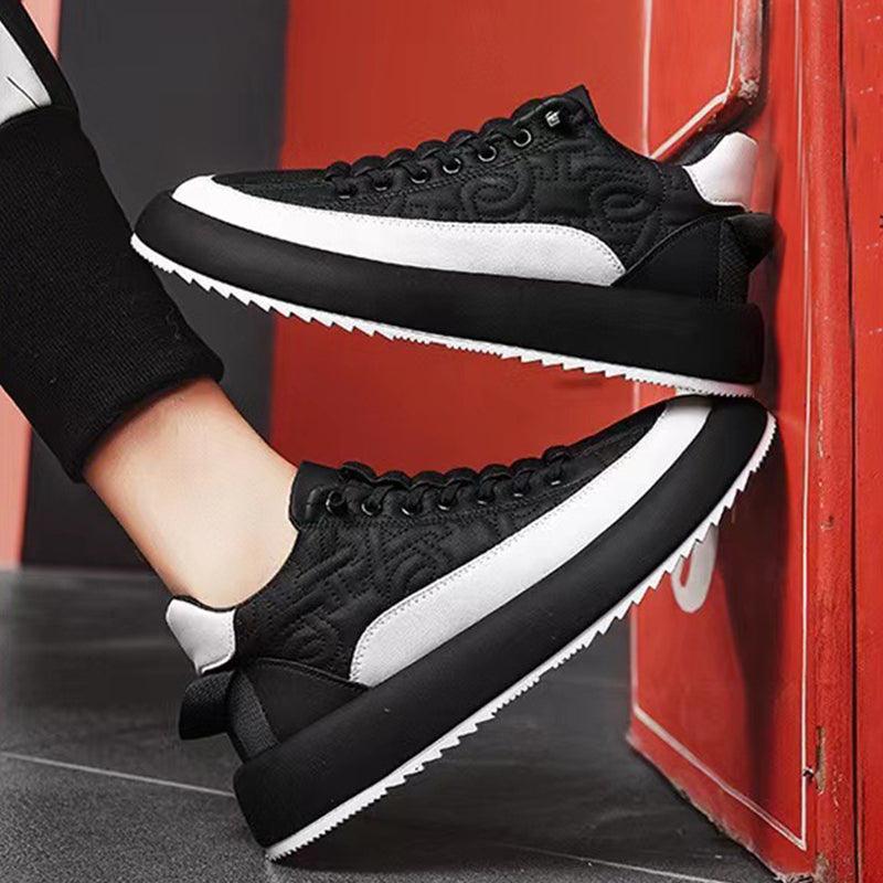 Trendy Color-blocked Sports Shoes Casual Lace Up Sneakers For Men Fashion Comfortable Versatile Thick-soled Walking Running Shoes - AL MONI EXPRESS