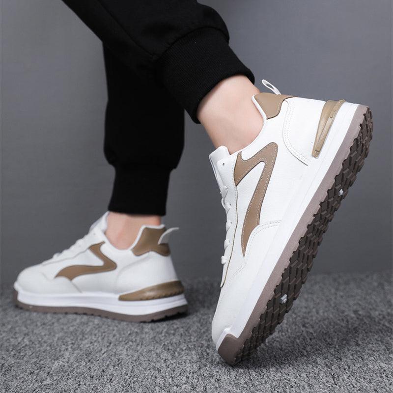 Trendy Lace-up Sneakers Casual Shoes Men's Fashion Versatile Round-toe Flat-soled Outdoor Casual Walking Running Shoes Students - AL MONI EXPRESS