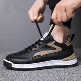 Trendy Lace-up Sneakers Casual Shoes Men's Fashion Versatile Round-toe Flat-soled Outdoor Casual Walking Running Shoes Students - AL MONI EXPRESS