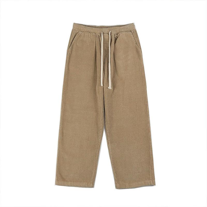 Trendy Loose Corduroy Straight-leg Trousers - AL MONI EXPRESS