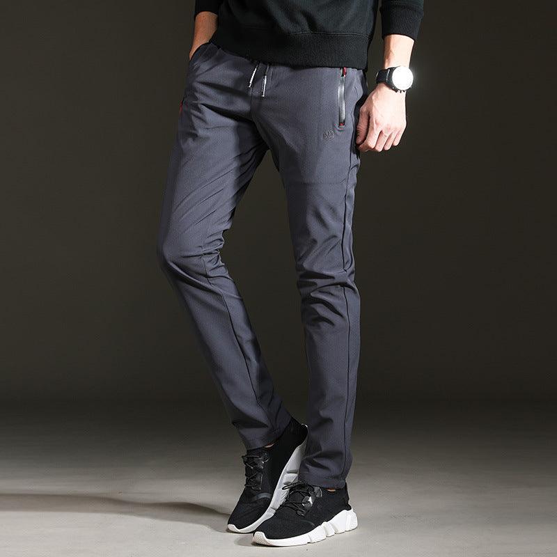 Trendy Slim Mens Pants Loose Cropped Sweatpants - Almoni Express