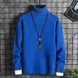 Turtleneck Sweater Men Korean Style Trend Thick Winter - Almoni Express