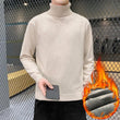 Turtleneck Sweater Plus Velvet Knitting Trend Of Self-cultivation All-match - Almoni Express