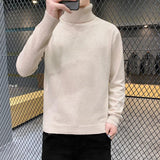 Turtleneck Sweater Plus Velvet Knitting Trend Of Self-cultivation All-match - Almoni Express