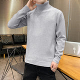 Turtleneck Sweater Plus Velvet Knitting Trend Of Self-cultivation All-match - Almoni Express