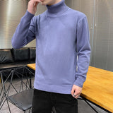 Turtleneck Sweater Plus Velvet Knitting Trend Of Self-cultivation All-match - Almoni Express