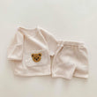 Unisex Baby Suit Clothes For Babies Summer Two-piece Bear Top Shorts - Almoni Express