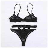 Up And Down Split Two-piece Suit Hollow Out Sexy Lingerie - AL MONI EXPRESS