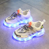 USB Charging Glowing Girls Sneakers Children Casual Shoes - Almoni Express