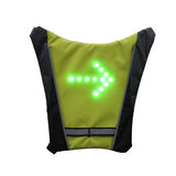 USB Rechargeable Reflective Vest Backpack with LED Turn Signal Light Remote Control Outdoor Sport Safety Bag Gear for Cycling - AL MONI EXPRESS