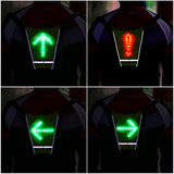 USB Rechargeable Reflective Vest Backpack with LED Turn Signal Light Remote Control Outdoor Sport Safety Bag Gear for Cycling - AL MONI EXPRESS