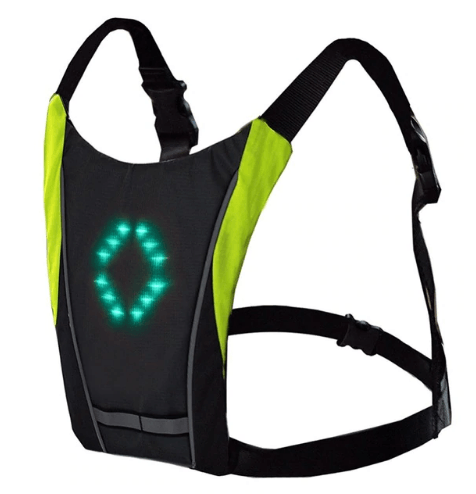 USB Rechargeable Reflective Vest Backpack with LED Turn Signal Light Remote Control Outdoor Sport Safety Bag Gear for Cycling - AL MONI EXPRESS