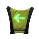 USB Rechargeable Reflective Vest Backpack with LED Turn Signal Light Remote Control Outdoor Sport Safety Bag Gear for Cycling - AL MONI EXPRESS